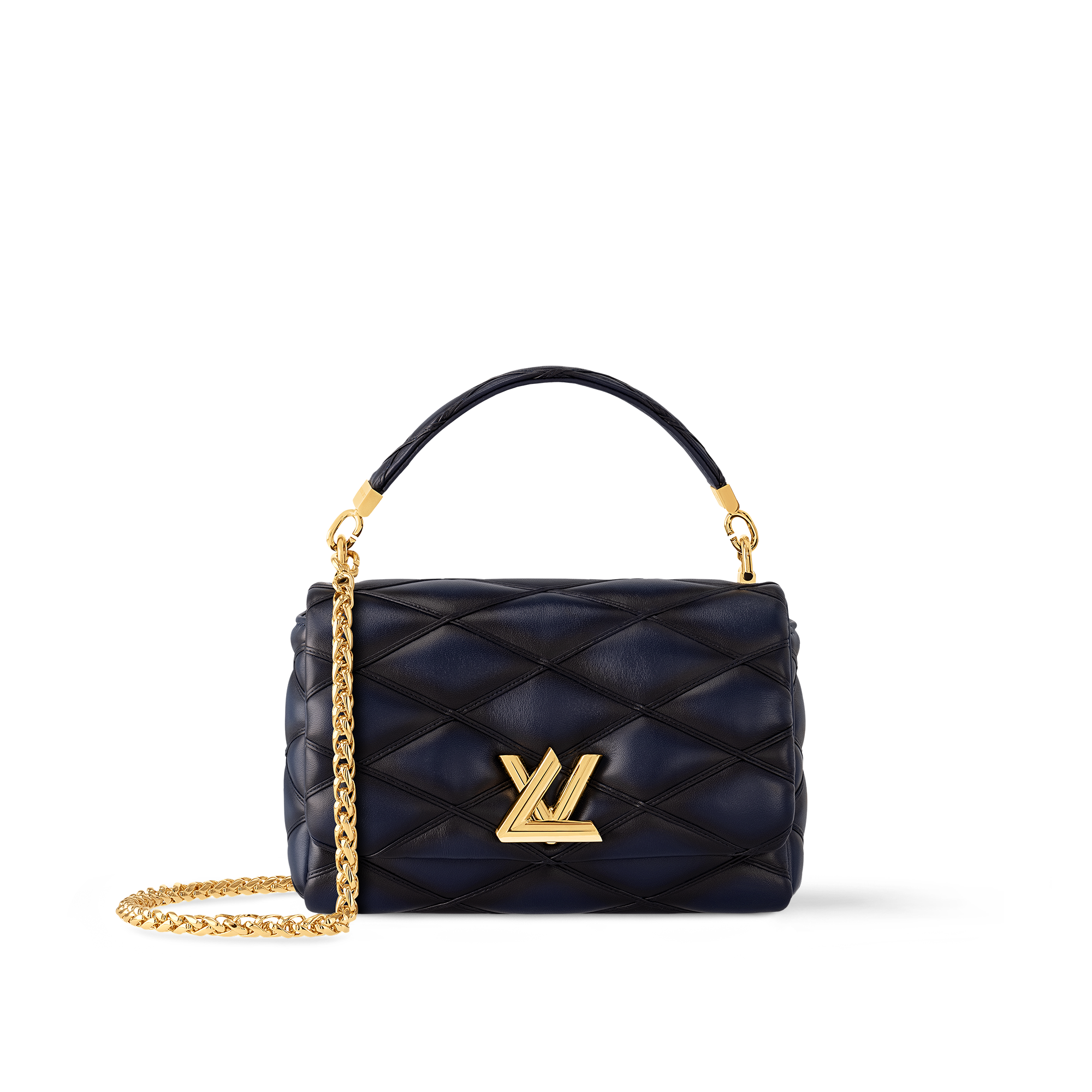 新品未使用　2023冬季新作  VUITTON ピアス　パンダント　LVカラーゴールド